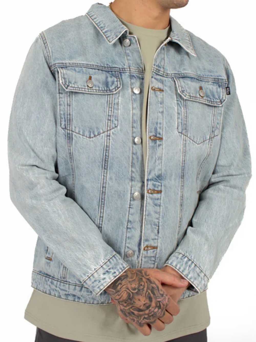 WLKN Light Wash Denim Jacket - Classic Trucker Style
